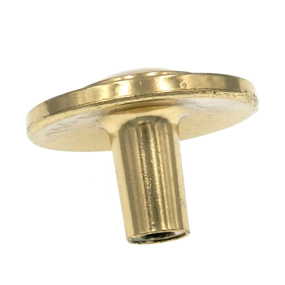 Amerock BP755-3A Pomo para gabinete de latón pulido de 1 1/4 pulgadas, centro de almendra, paquete de 10