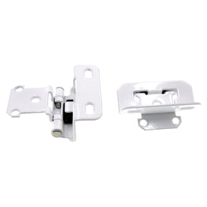 Amerock White Partial Wrap Hinges 1/2" Overlay Self-Closing BP7550-W