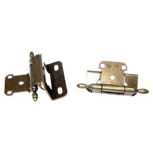 Amerock Brass Partial Wrap Hinges 1/2" Overlay T1 Tip, Self-Closing BP7550T1-O77