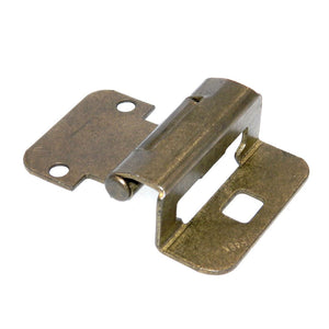 Pair Amerock Burnished Brass Partial Wrap Hinges 1/4" Overlay BP7553-BB