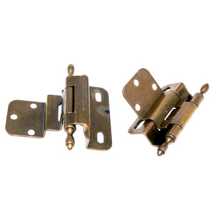 Amerock Burnished Brass Partial Wrap Hinges 3/8" Inset Self-Closing BP7565T1-O77