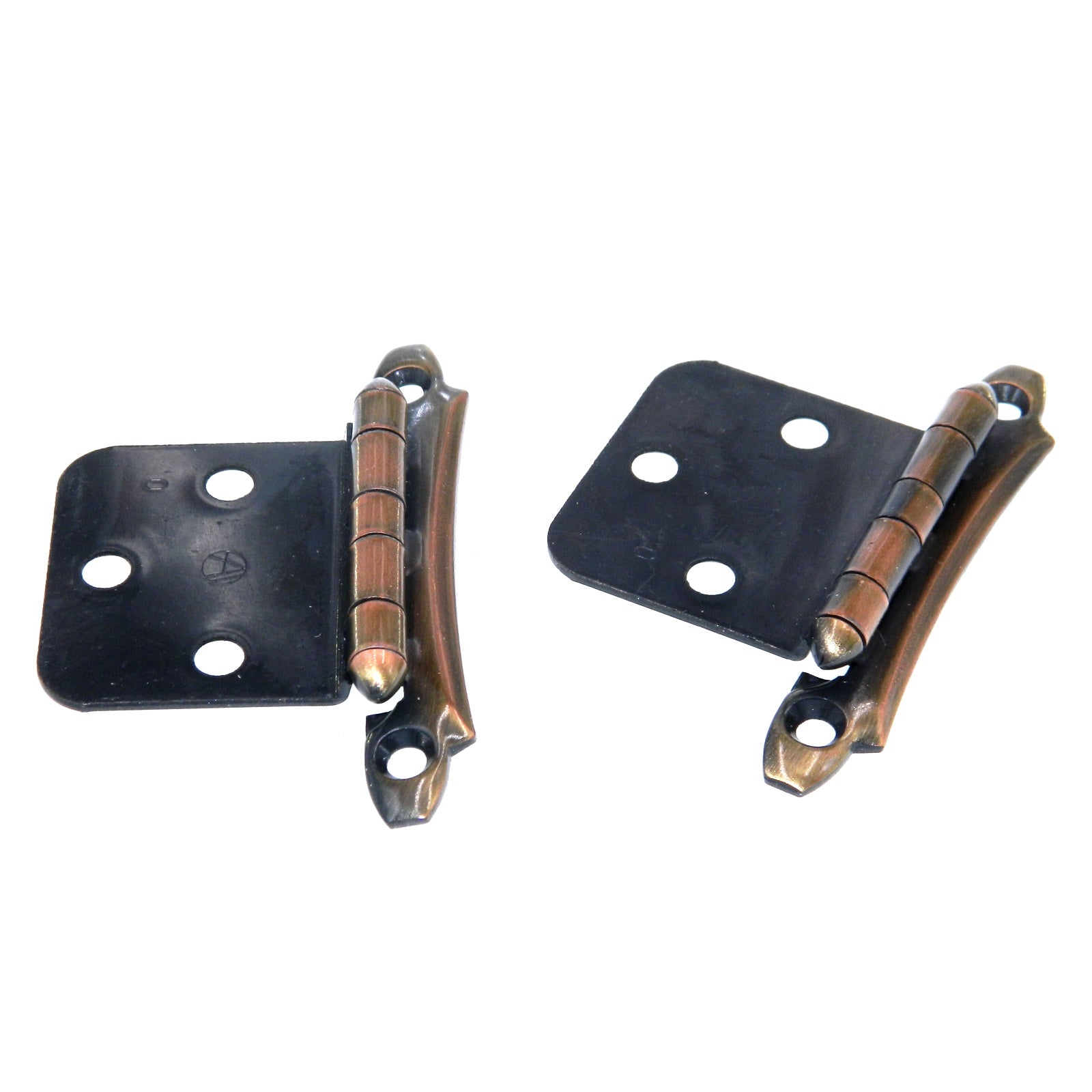 Pair of Amerock Jade Flush Variable Overlay Hinges Non Self-Closing BP7580-36