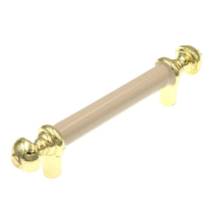 10 Pack Amerock 3"cc Cabinet Pull Polished Brass Painted Almond Center BP761-3A