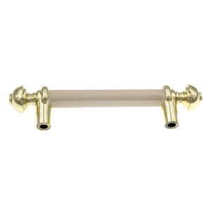 10 Pack Amerock 3"cc Cabinet Pull Polished Brass Painted Almond Center BP761-3A