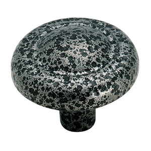 5 Pack Amerock Rustic Finishes 1 1/4" Hammered Black Round Cabinet Knob BP76202-HB