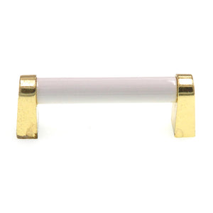 Amerock Allison Value  3-3/8" CTC Polished Brass Bar Cabinet Handle BP76241-W3