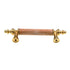 Amerock Royal Family Polished Brass 3"cc Handle Pull Oak Wood Center BP76242-O3