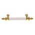 Amerock Royal Polished Brass, White 3" CTC Cabinet Arch Pull Handle BP76242-W3