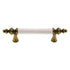 Amerock Royal Polished Brass, White 3" CTC Cabinet Arch Pull Handle BP76242-WB