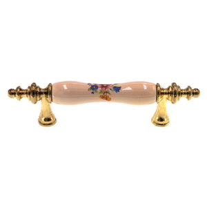 Amerock Royal Polished Brass, Floral Almond 3" CTC Cabinet Handle BP76243-FAL3