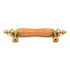 Amerock Royal Family Polished Brass 3"cc Bar Pull Oak Wood Center BP76243-O3