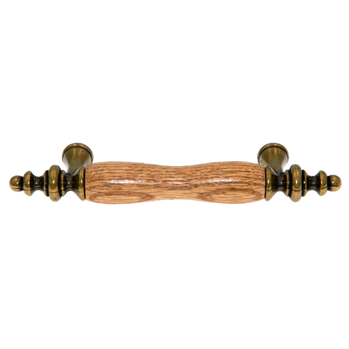 Amerock BP76243-OB Burnished Brass Allison 3"cc Cabinet Bar Pull Handle with Oak Center