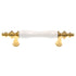 5 Pack Amerock 3"cc Polished Brass Cabinet Porcelain Bar Pull Handle Ceramic Center BP76243-W3