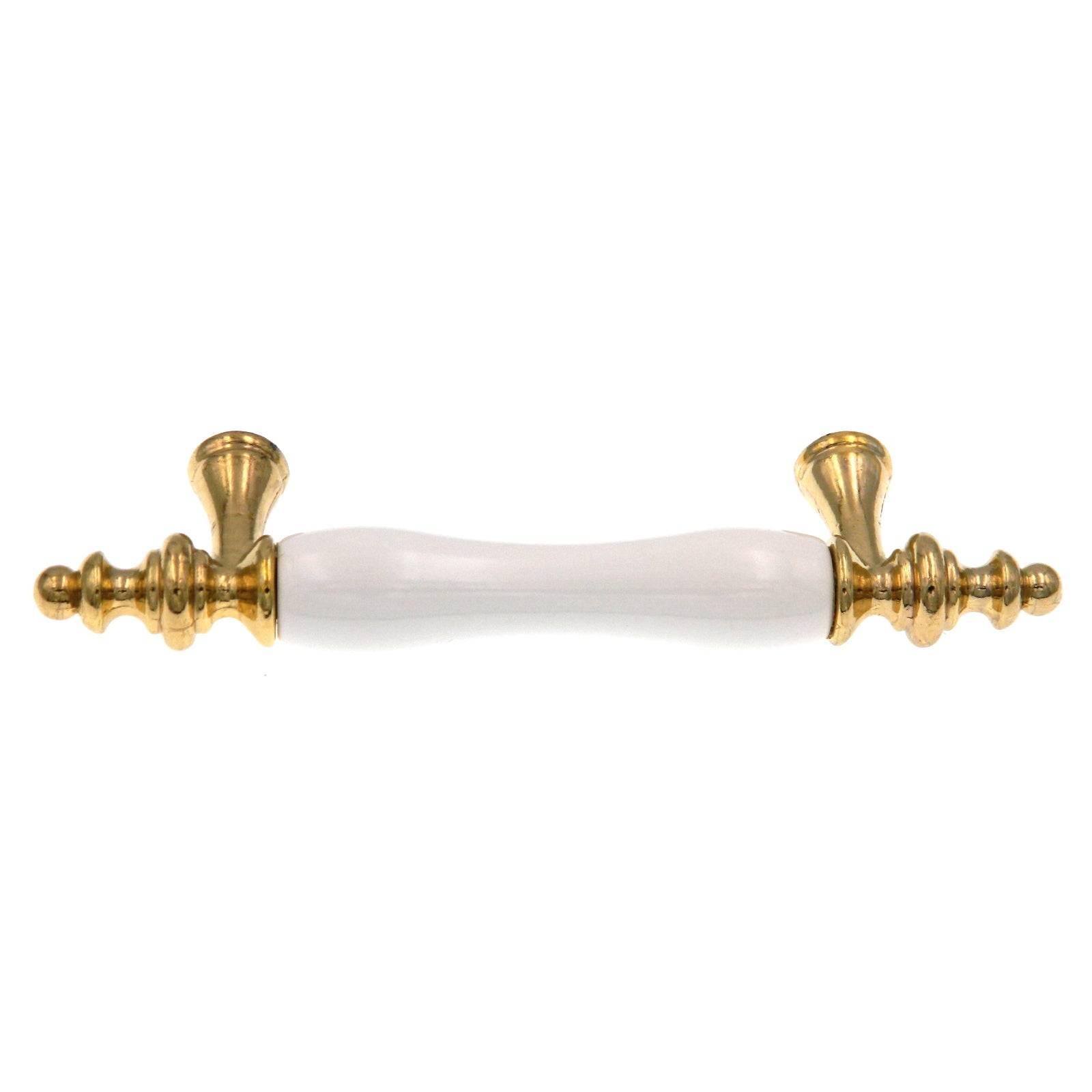5 Pack Amerock 3"cc Polished Brass Cabinet Porcelain Bar Pull Handle Ceramic Center BP76243-W3