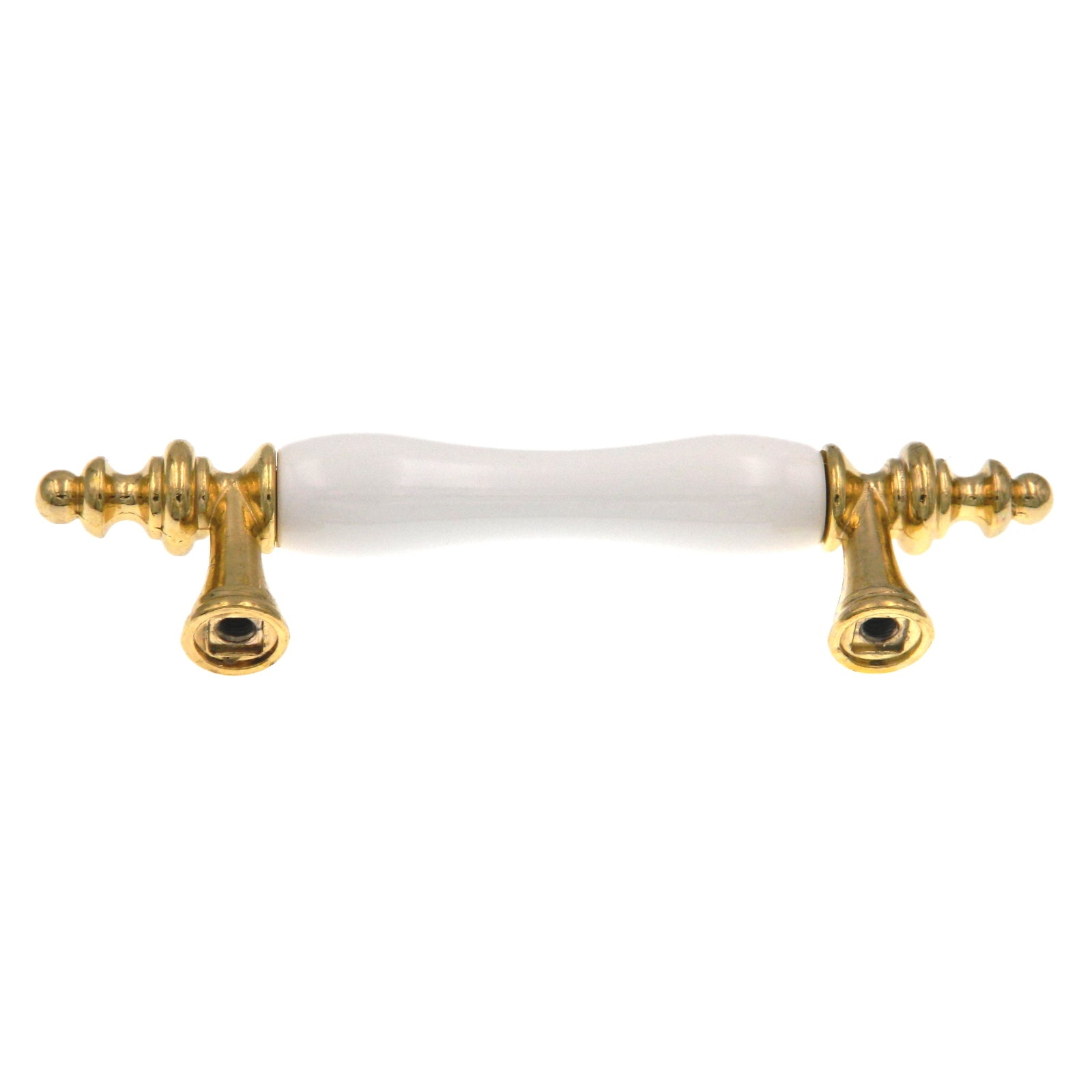 5 Pack Amerock 3"cc Polished Brass Cabinet Porcelain Bar Pull Handle Ceramic Center BP76243-W3
