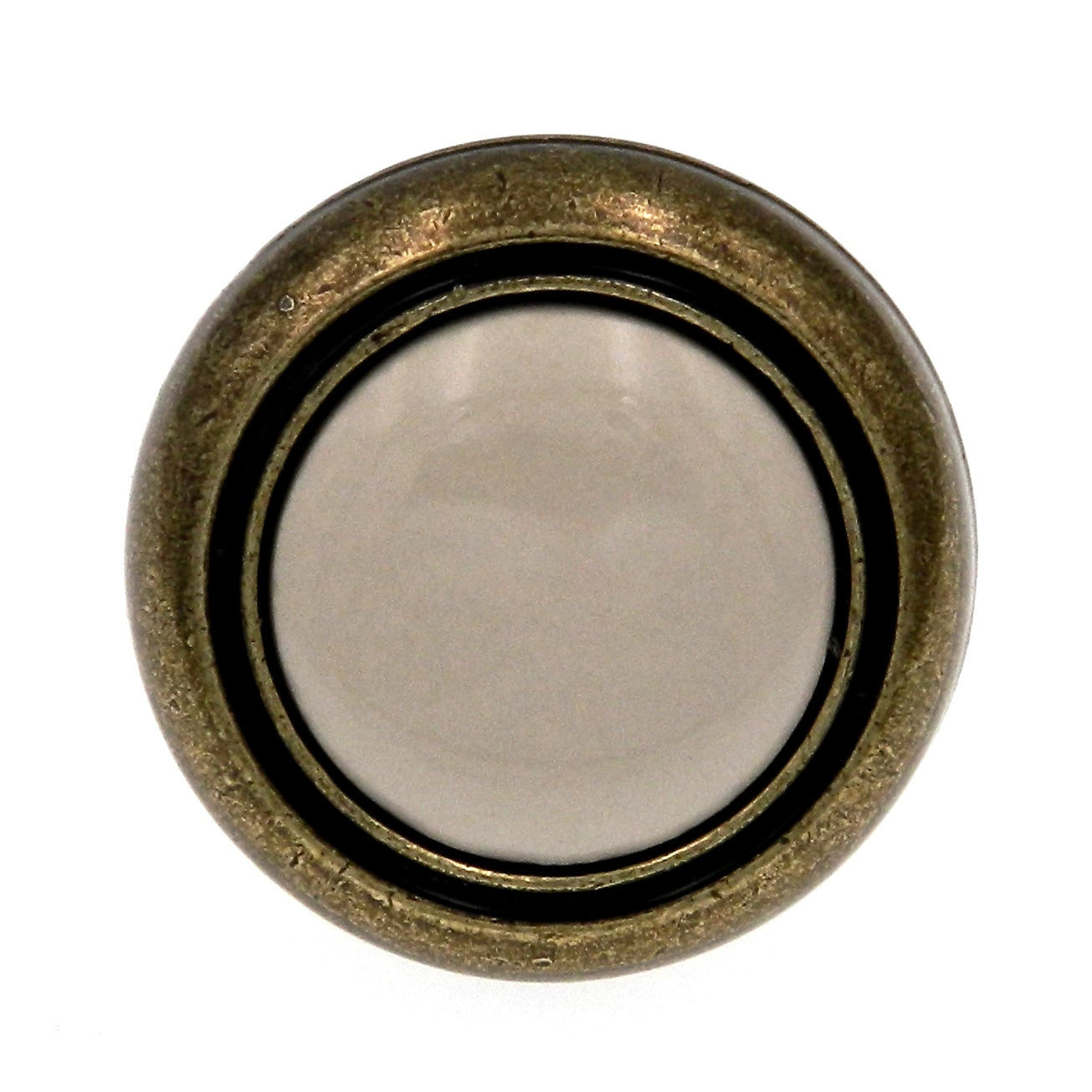 Amerock Allison BP76244-AB - Pomo para gabinete (latón envejecido, color almendra claro, 1 1/4 pulgadas)
