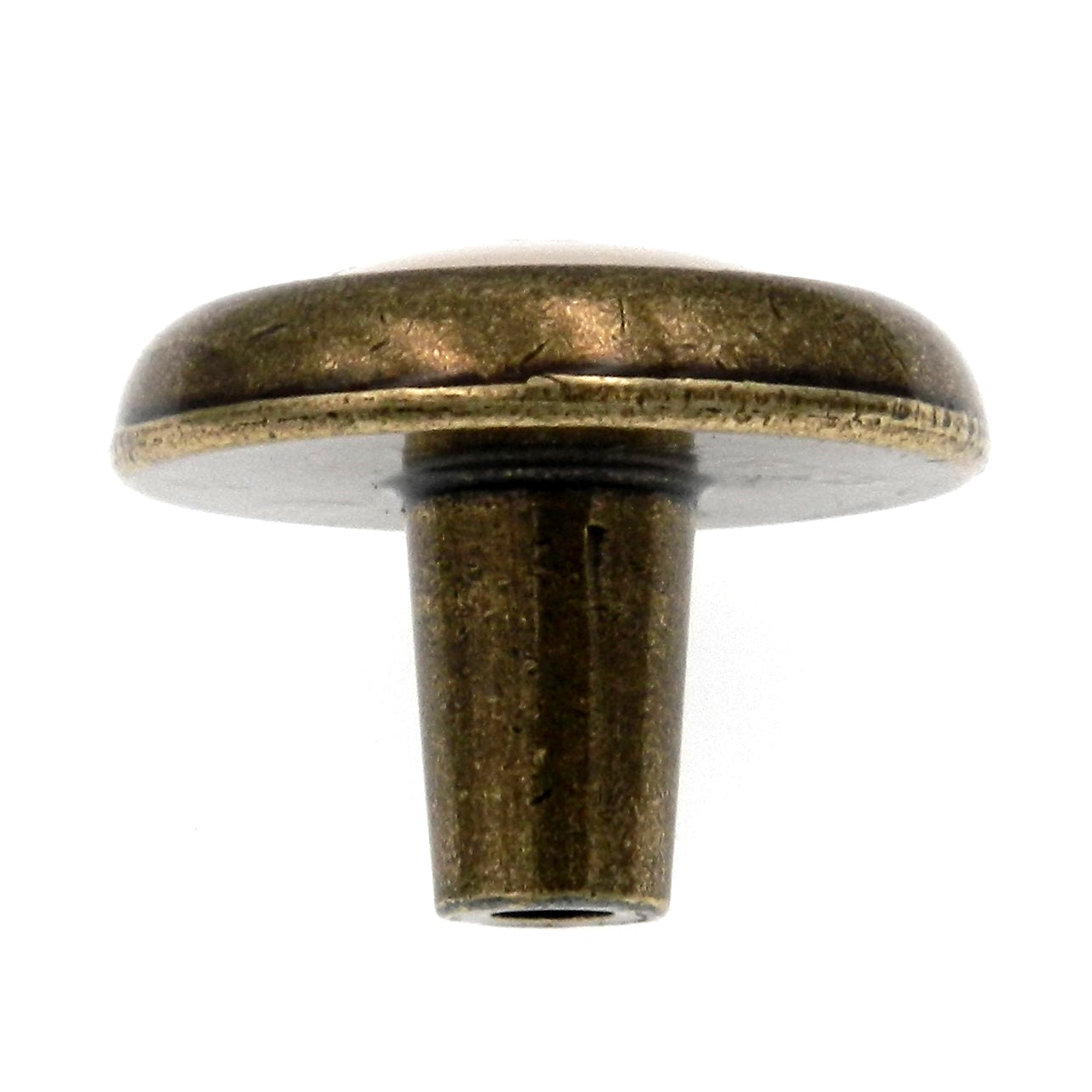 Amerock Allison BP76244-AB - Pomo para gabinete (latón envejecido, color almendra claro, 1 1/4 pulgadas)