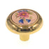 Amerock BP76244-FAL3 - Pomo para gabinete (latón pulido, centro floral de almendra, 1 1/4 pulgadas)