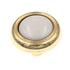 Amerock Hardware BP76244-W3 Bright Brass Cabinet Knob w/White Ceramic Center