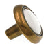 Amerock Allison Antique Brass White Ceramic Center 1 1/4" Cabinet Pull Knob BP76244WB