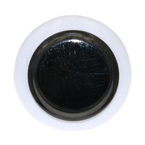 Amerock BP76246-BNW Pomo para gabinete de cerámica blanca de 1 1/4 pulgadas con centro de vástago de níquel negro