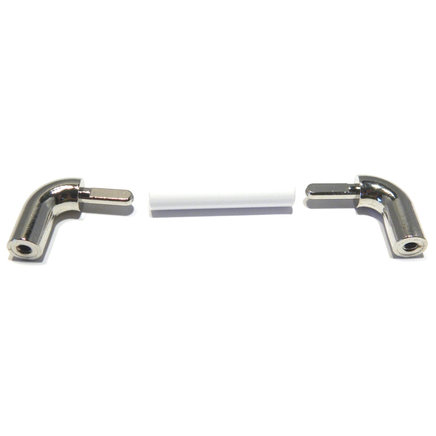 Amerock BP76269-WHEBWH14 Polished Chrome 3"cc Cabinet Wire Pull with White Center