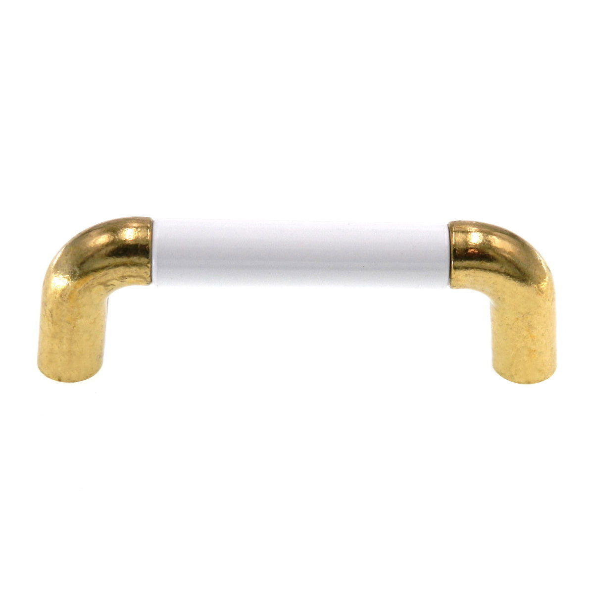 Amerock Classics Polished Brass, White 3" CTC Cabinet Handle BP76269-WH3