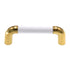 Amerock Classics Polished Brass, White 3" CTC Cabinet Handle BP76269-WH3