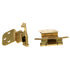 Pair of Amerock Polished Brass 3/8" Inset Hinges Self-Closing BP7628-3