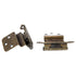 Pair of Amerock Burnished Brass 3/8" Inset Hinges Self-Closing BP7628-BB