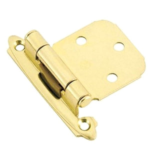 Pair of Amerock BP7629-3 Polished Brass Self-Closing Face Mount Cabinet Hinges