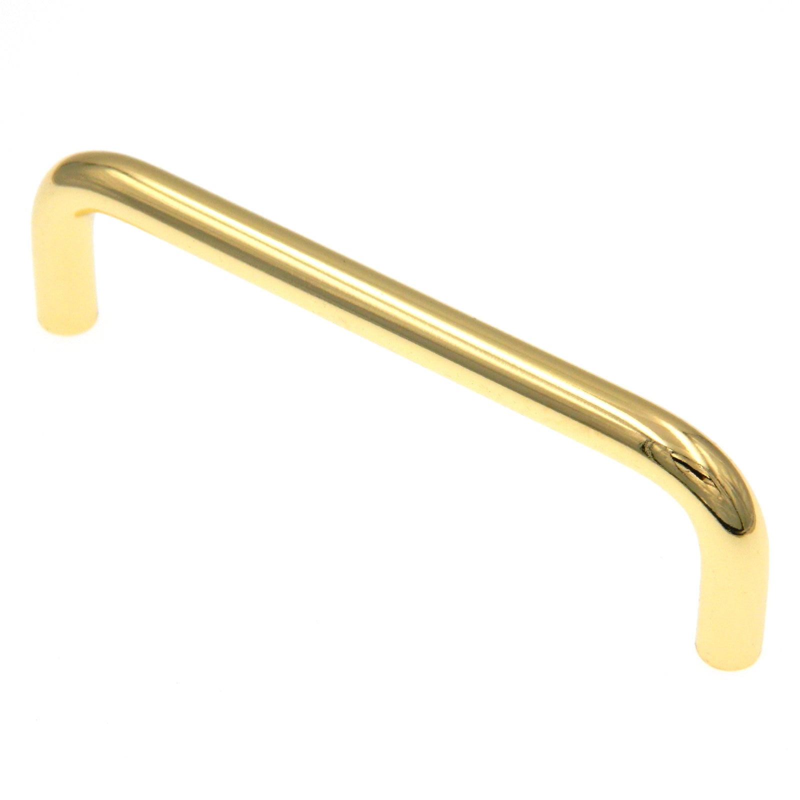 Amerock Polished Brass 4" Ctr. Cabinet Handle Carbon Steel Wire Pull BP76312CS3