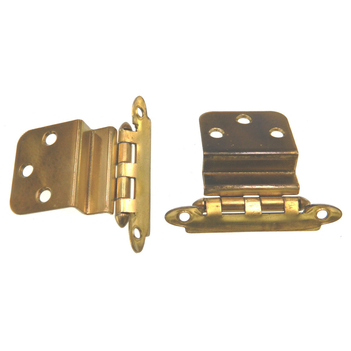 Pair of Amerock Polished Brass 3/8" Inset Hinges Non Self-Closing BP7638-3