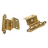 Pair of Amerock Polished Brass 5/8" Inset Hinges Non Self-Closing BP7658-3