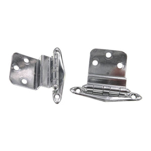 Pair of Amerock Polished Chrome 3/8" Inset Hinges Non Self-Closing BP7675-26