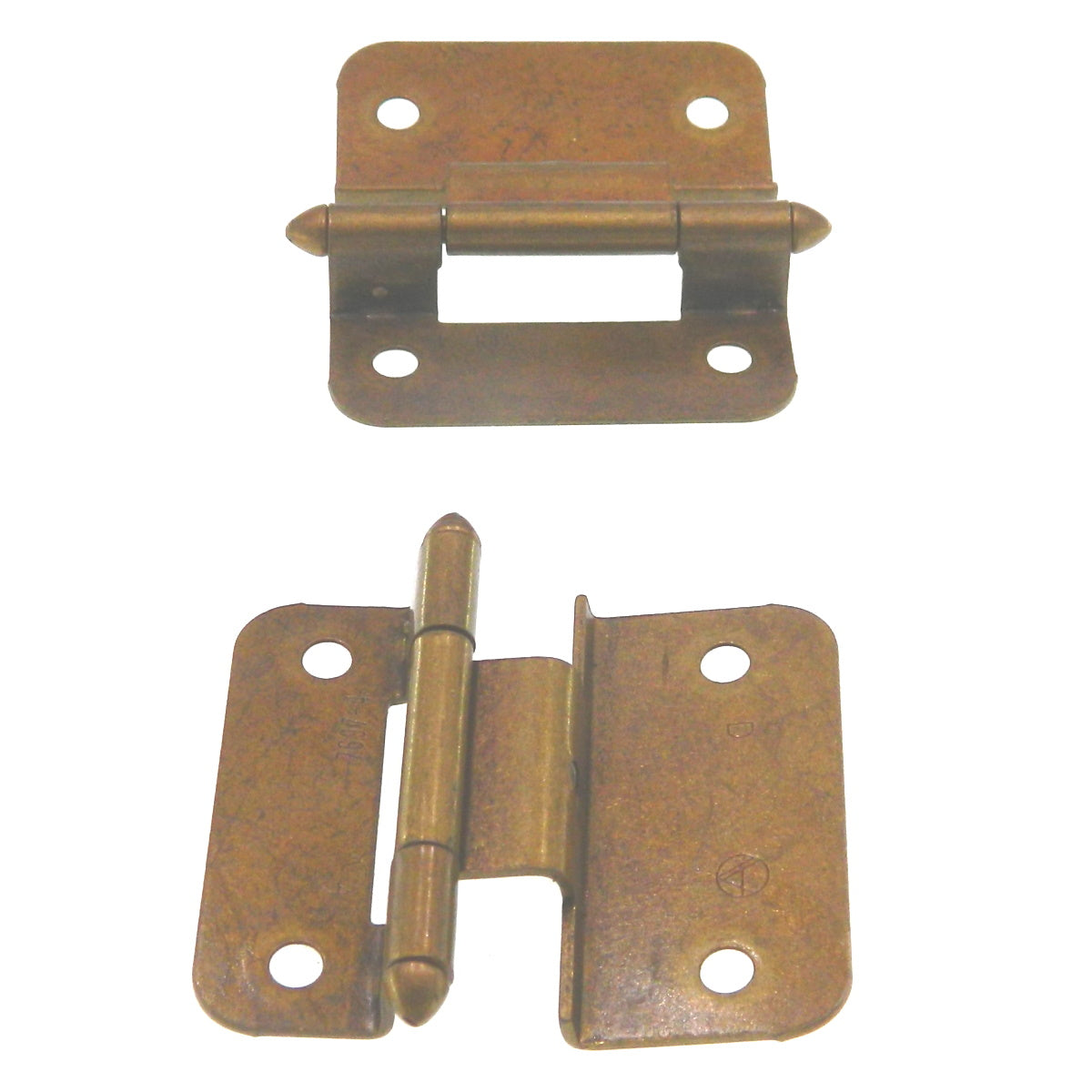 Amerock Burnished Brass Partial Wrap Hinges 3/8" Inset Bullet Tip BP7697-BB