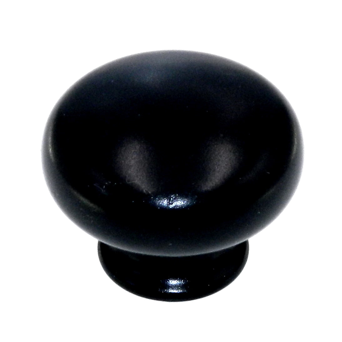 Amerock Colors Matte Black 1 1/8" Mushroom Round Cabinet Knob BP770-MB