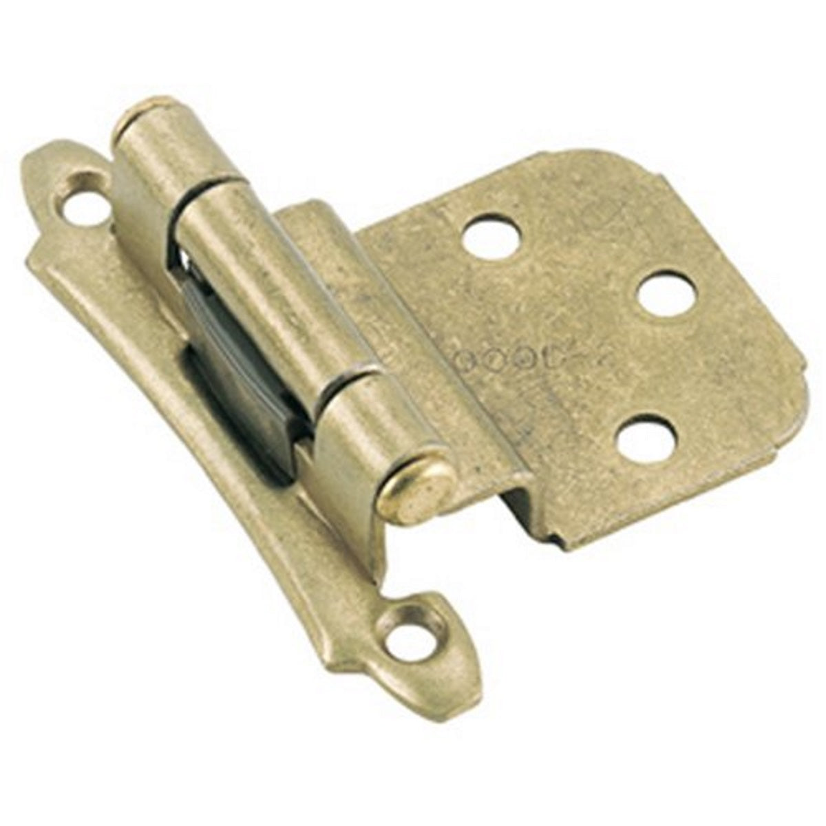 Par de bisagras empotradas Amerock de latón bruñido con montaje frontal de 3/8" con cierre automático BP7928-BB
