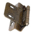 Pair Amerock Brass Partial Wrap Hinges 3/8" Overlay Bullet Tip BP79880-BT