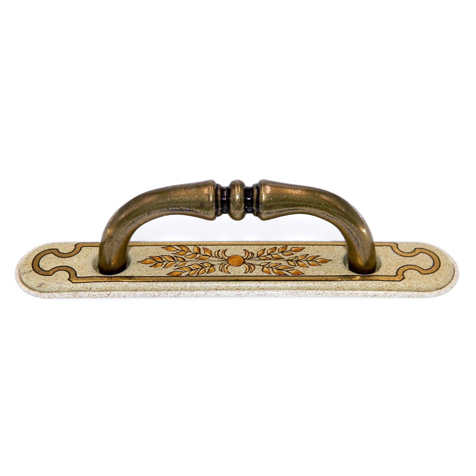 Amerock Classics Burnished Brass 3" Ctr Cabinet Handle with Backplate BP832DC-AM