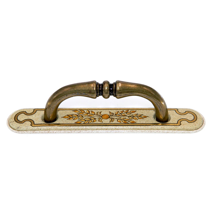 Amerock Classics Burnished Brass 3" Ctr Cabinet Handle with Backplate BP832DC-AM