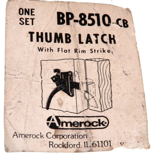 Amerock Colonial Black Steel 8-1/2" Thumb Latch with Flat Rim Strike BP8510-CB