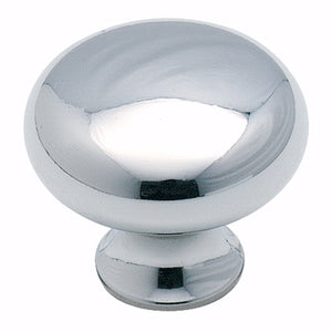 Amerock Anniversary Traditional 1 3/16" Polished Chrome Round Smooth Cabinet Solid Brass Knob BP853-26