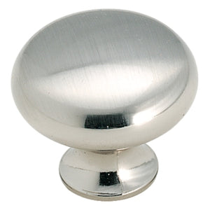 Amerock Anniversary Traditional 1 3/16" Sterling Nickel Round Smooth Solid Brass Cabinet Knob BP853-G9