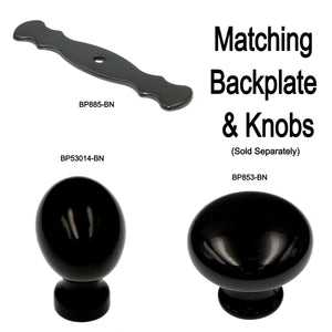 Amerock BP885-BN Black Nickel 3 5/8" Cabinet Knob Backplate Anniversary Collection