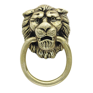 Amerock BP888-AE Traditional Lion Head Cabinet Ring Pulls in Antique Brass