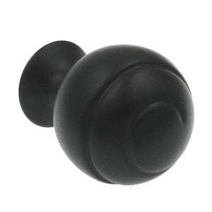Amerock Swirl'Z Flat Black 1 1/8" Ball Cabinet Pull Knob BP9338FB