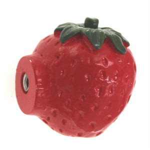 Amerock Fruit'Z Hand Painted Red 1 1/2" Strawberry Cabinet Knob BP9345-HP