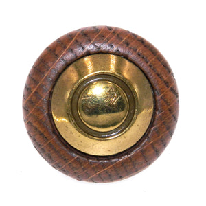 Amerock Finished Wood Burnished Brass 1 1/2" Round Cabinet Knob Pull BP934C-FWD