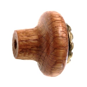 Amerock Finished Wood Burnished Brass 1 1/2" Round Cabinet Knob Pull BP934F-FWD